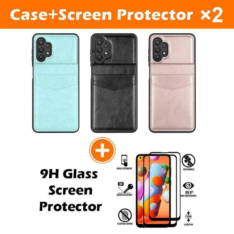 Dual Layer Lightweight Leather Wallet Case for Samsung Galaxy A32(5G)