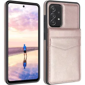 Dual Layer Lightweight Leather Wallet Case for Samsung Galaxy A52