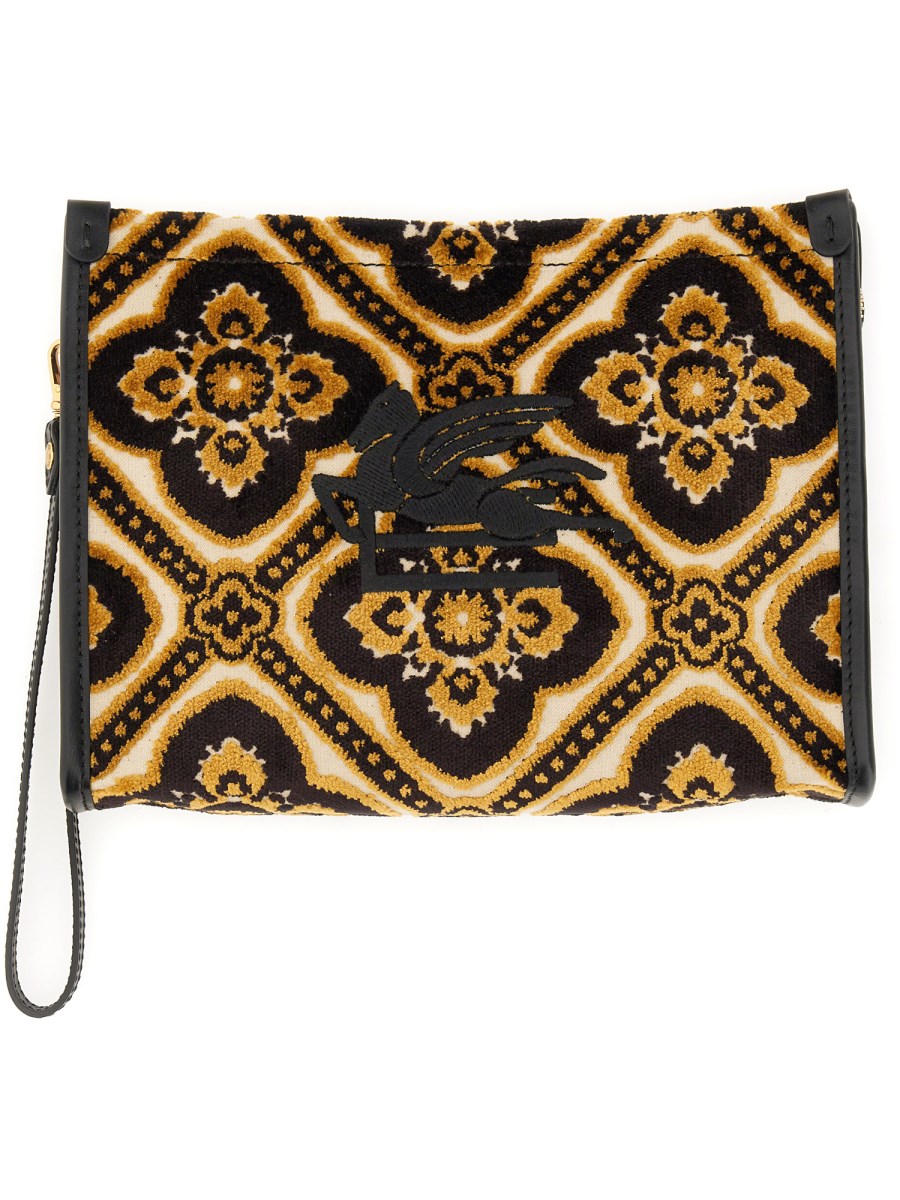 ETRO    VISCOSE PAISLEY MEDIUM POUCH