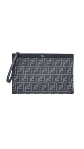 FF Jacquard Flat Pouch Medium - Black/Gray