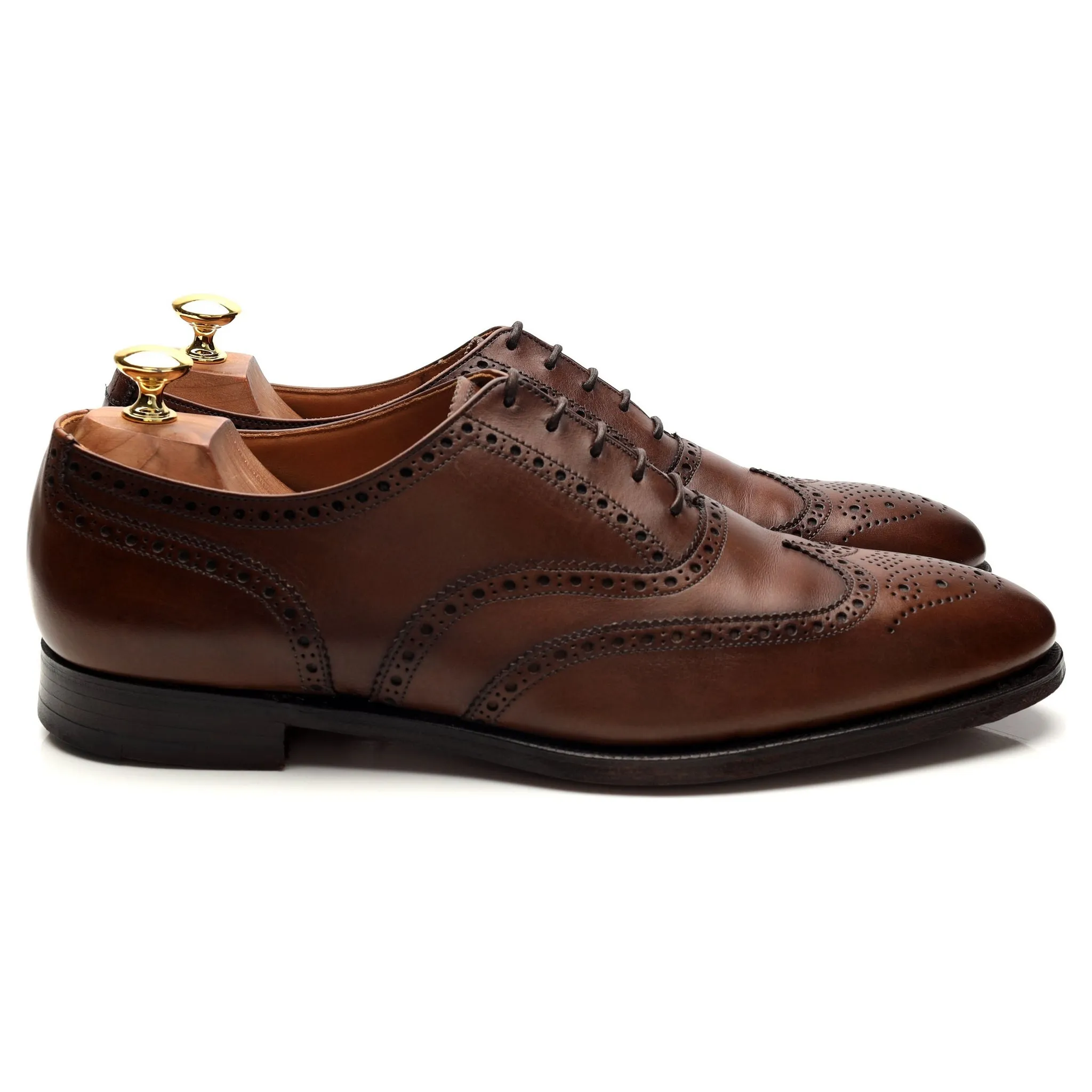 'Finsbury' Brown Leather Oxford Brogues UK 10 E