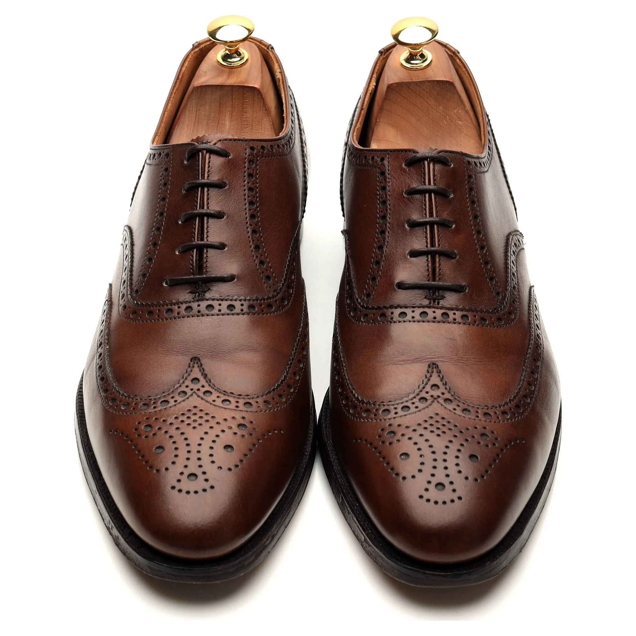 'Finsbury' Brown Leather Oxford Brogues UK 10 E