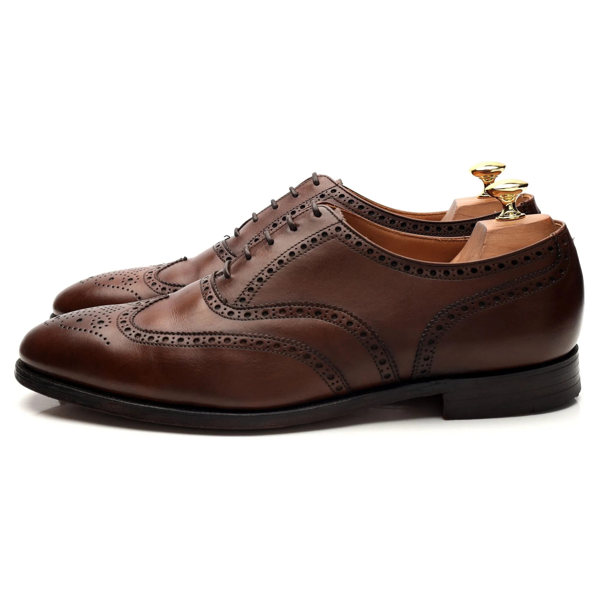 'Finsbury' Brown Leather Oxford Brogues UK 10 E