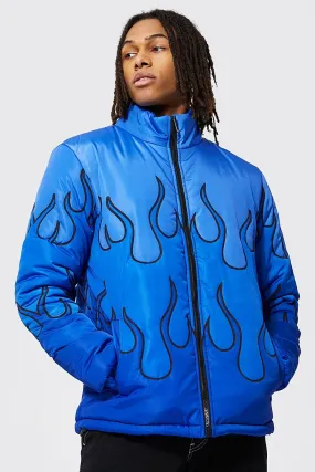 Flame Quilted Puffer