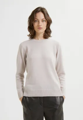 Frances Fine Wool Jumper - white