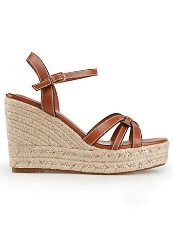 Freemans Tan Cut-Out Detail Wedges | Grattan