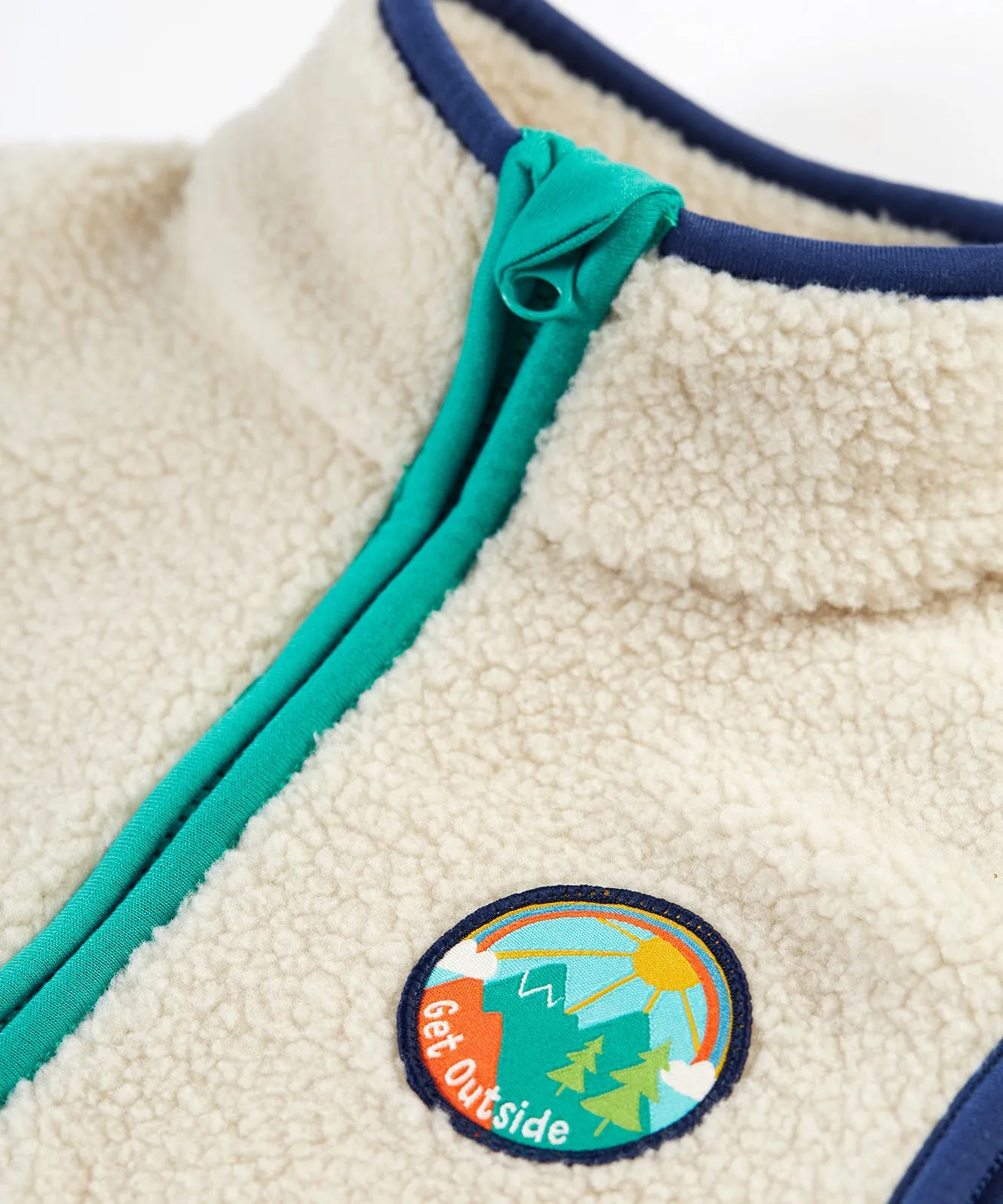 Frugi Bude Borg Gilet - Moon