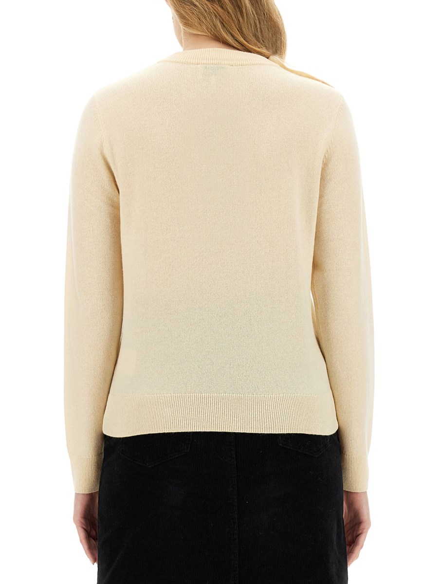 GANNI      MAGLIA O-NECK IN LANA E CASHMERE