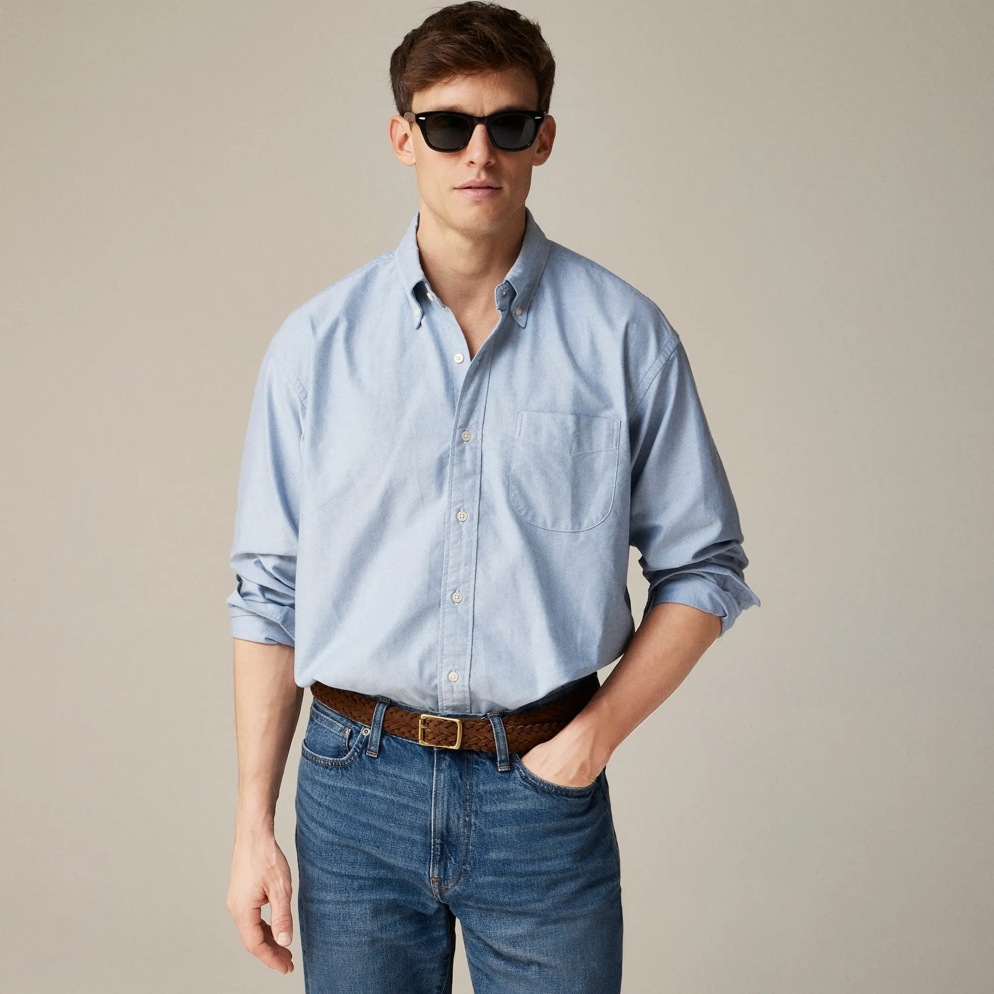 Giant-fit oxford shirt