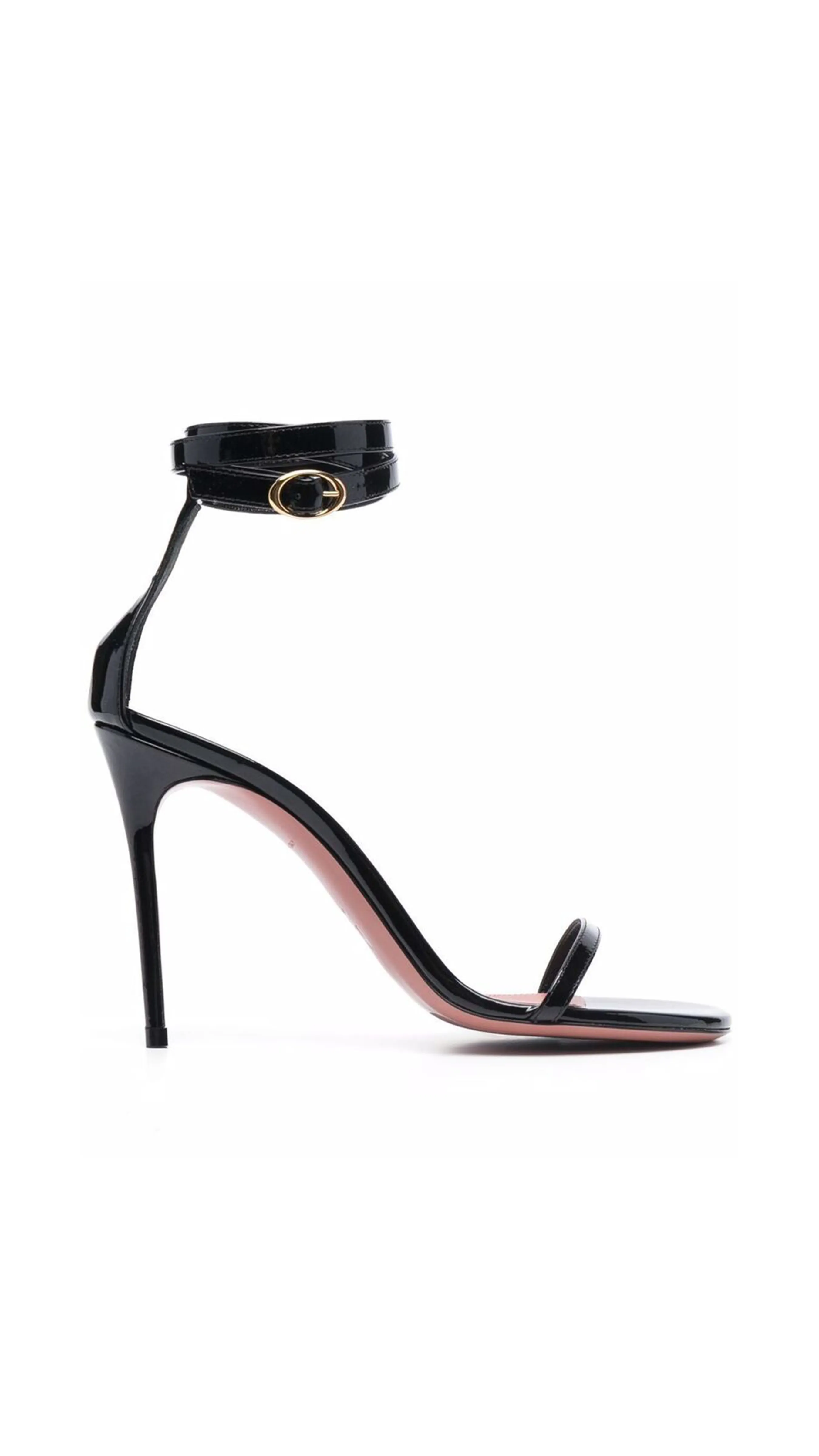 Giorgia Patent Sandals - Black