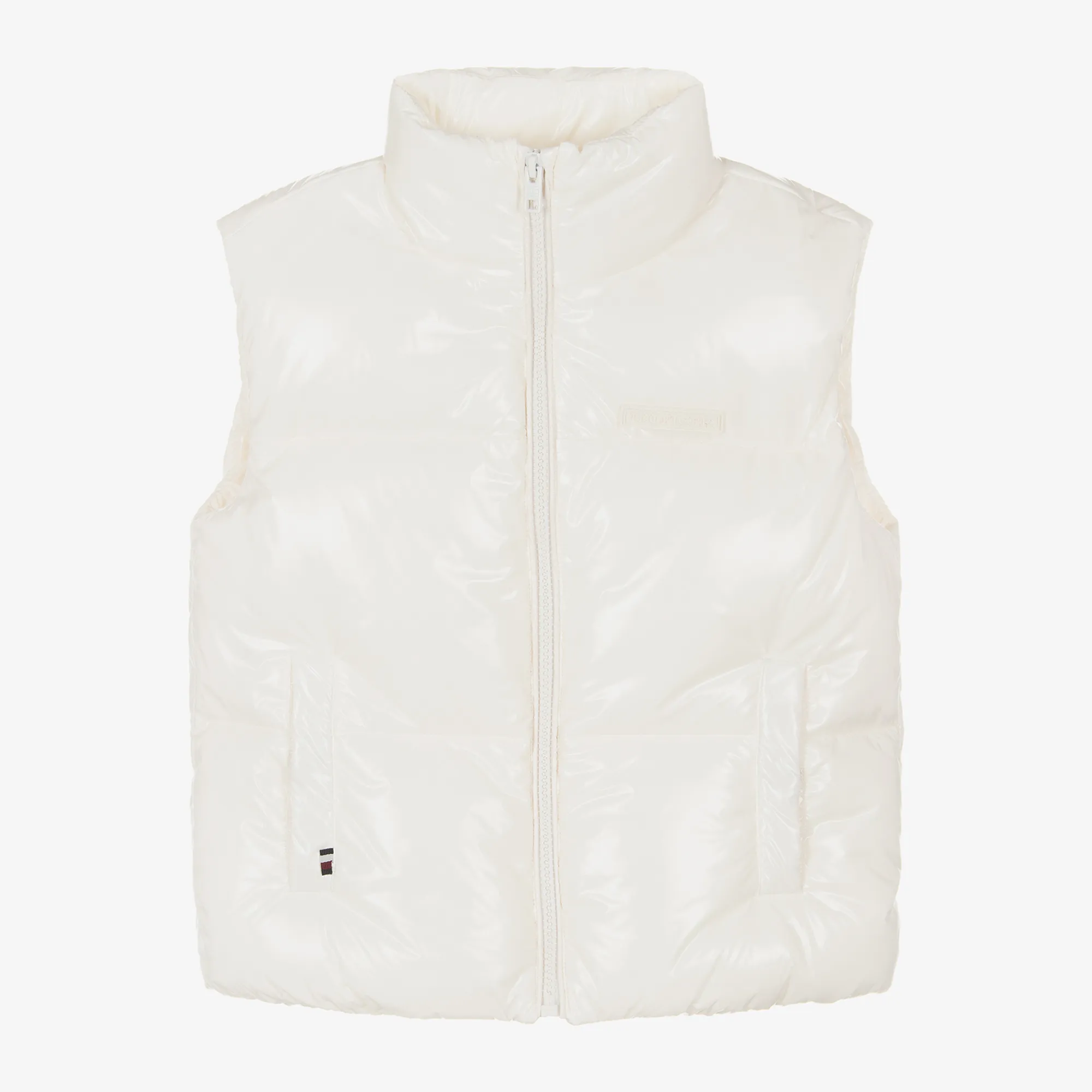 Girls Ivory Puffer Gilet