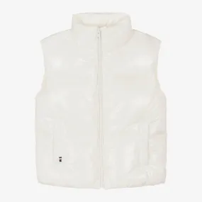 Girls Ivory Puffer Gilet