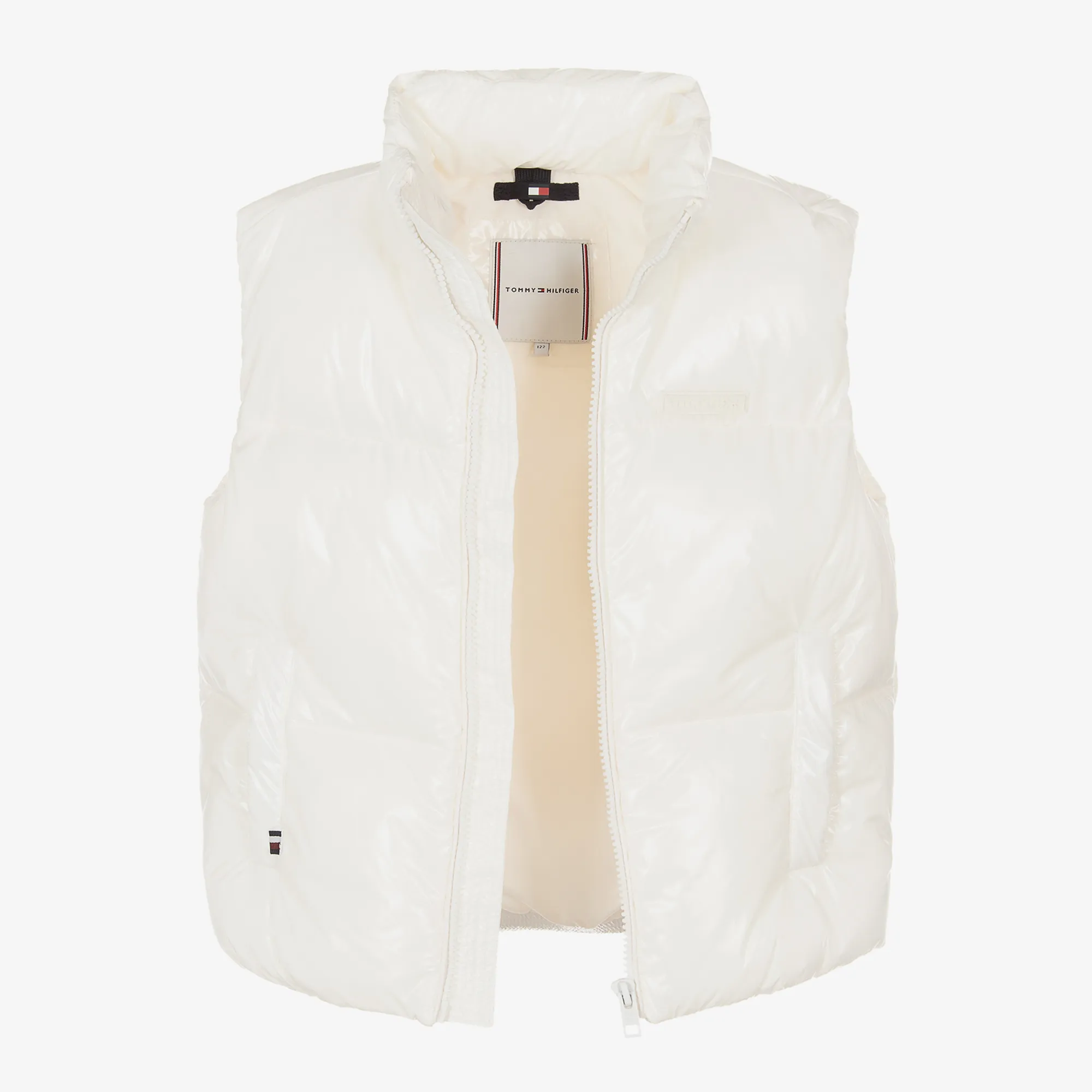 Girls Ivory Puffer Gilet