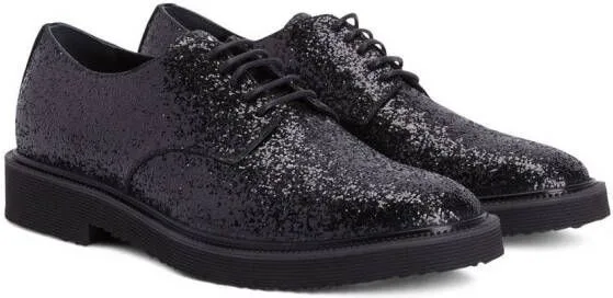 Giuseppe Zanotti glittered-detail Oxfords Black