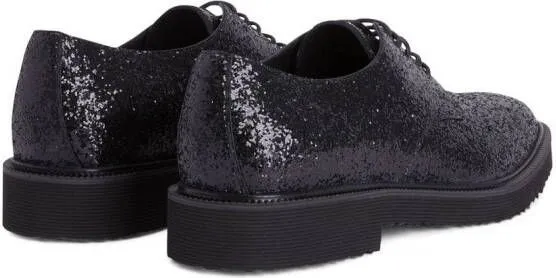 Giuseppe Zanotti glittered-detail Oxfords Black