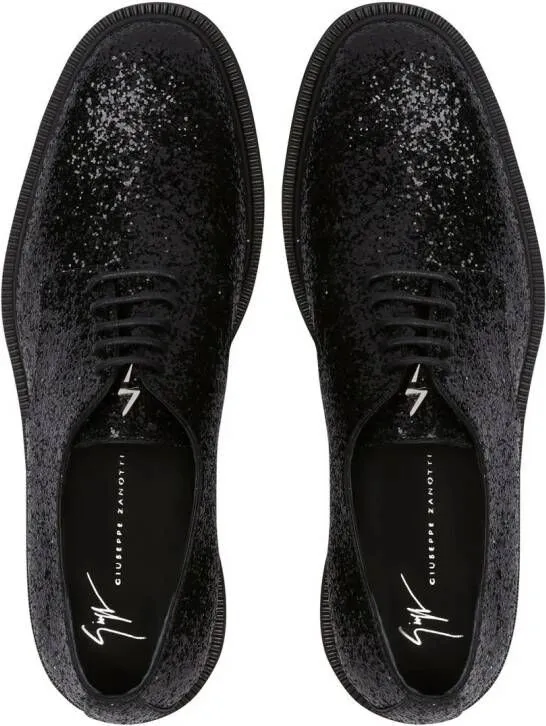 Giuseppe Zanotti glittered-detail Oxfords Black