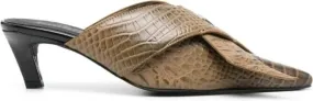 GmbH Zina 60mm croc-embossed mules Brown