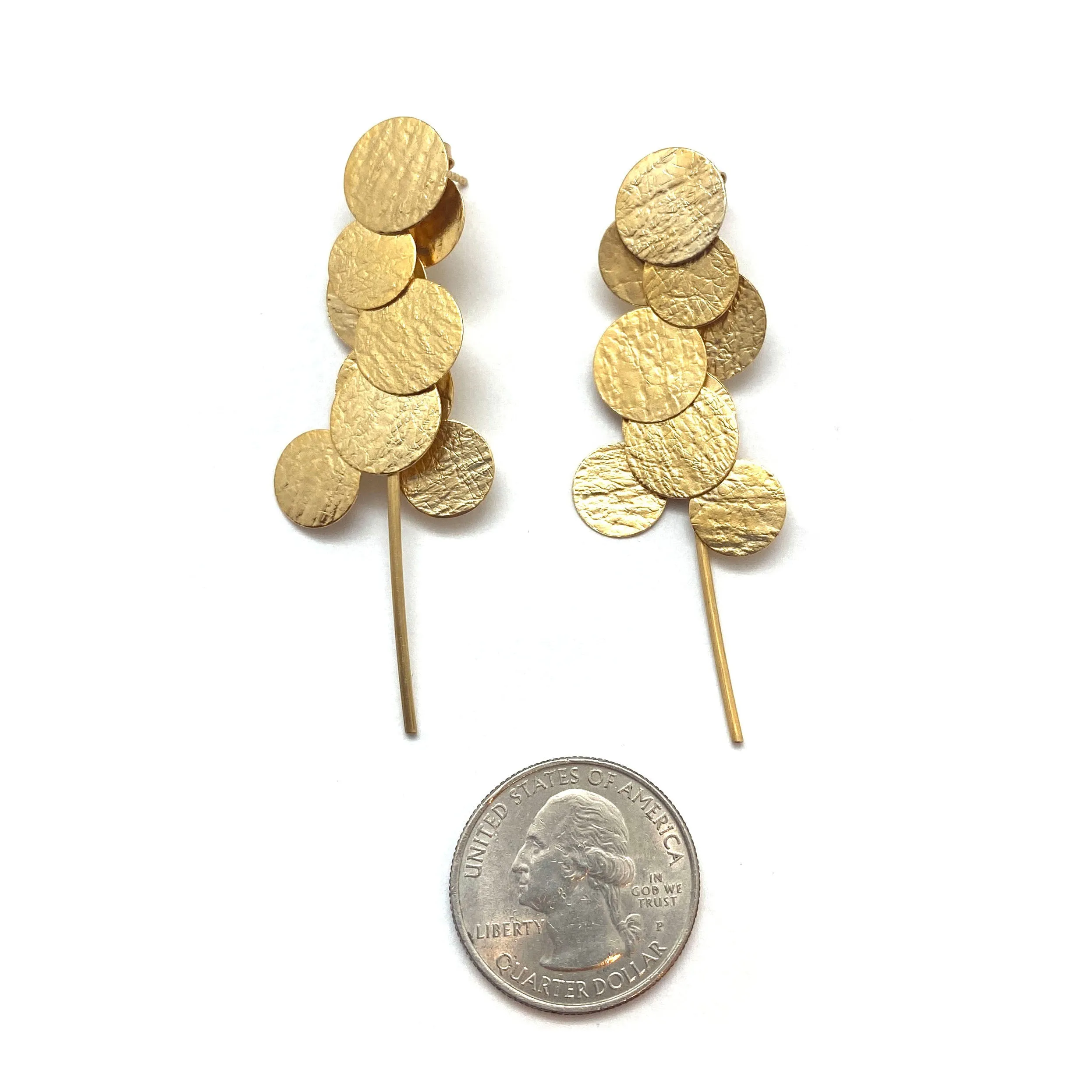 Gold Vermeil Cluster Earrings