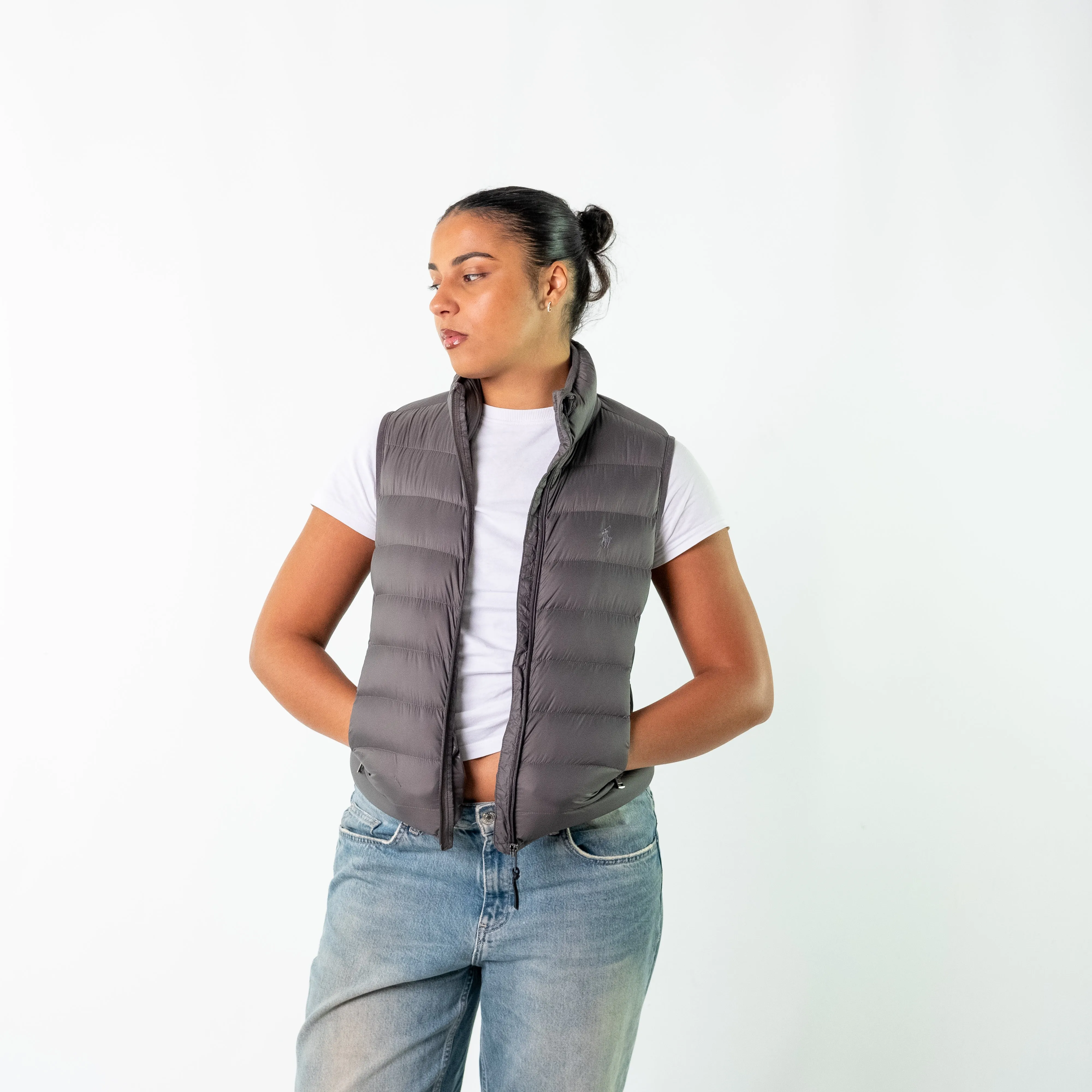 Grey y2ks Polo Ralph Lauren Gilet (S)