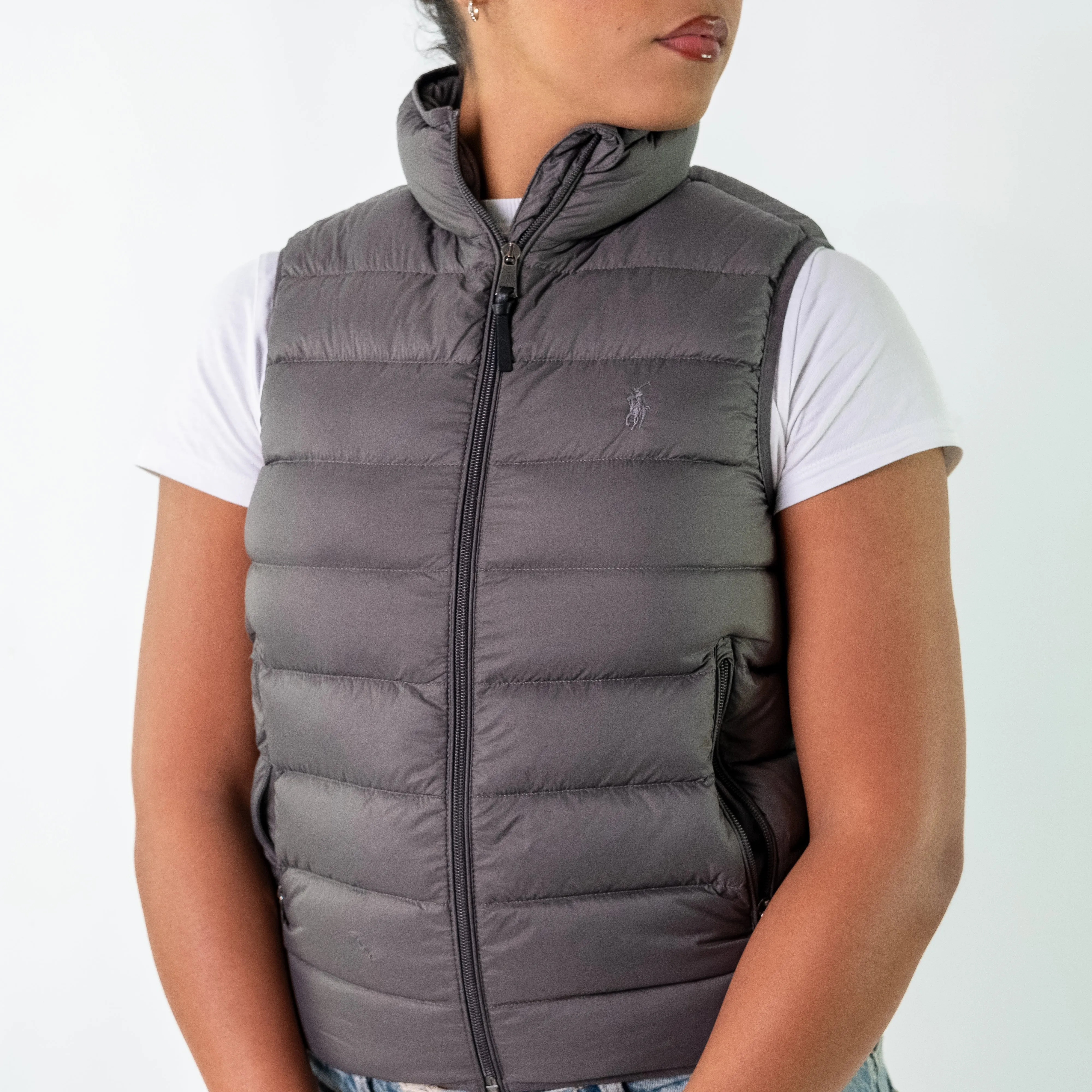 Grey y2ks Polo Ralph Lauren Gilet (S)