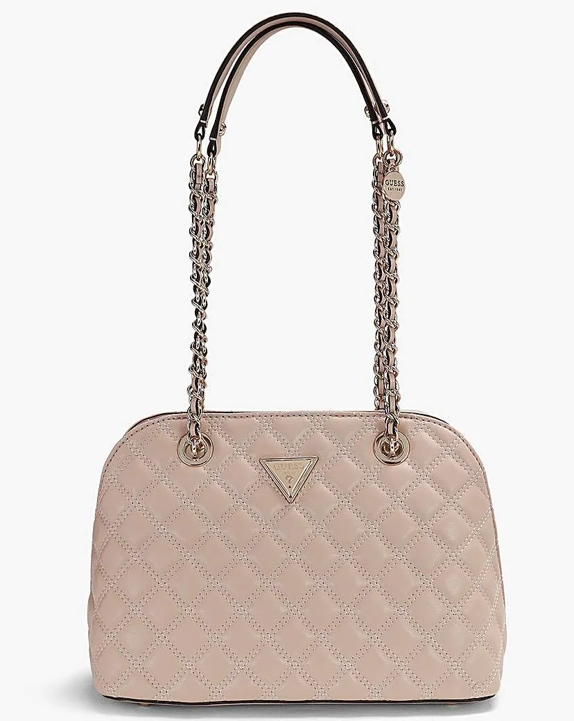 Guess Dome Beige Quilted Shoulder Bag