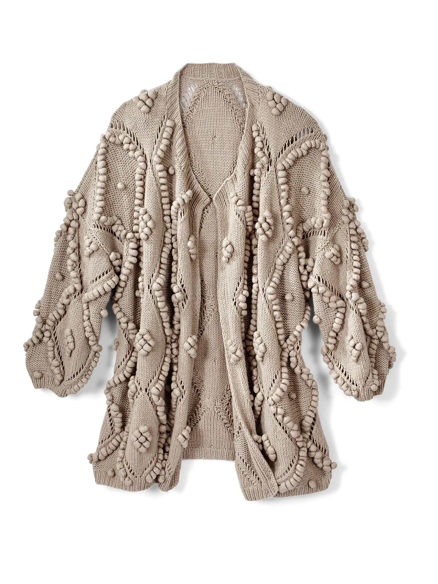 Halle Handknit Cashmere Silk Cardigan