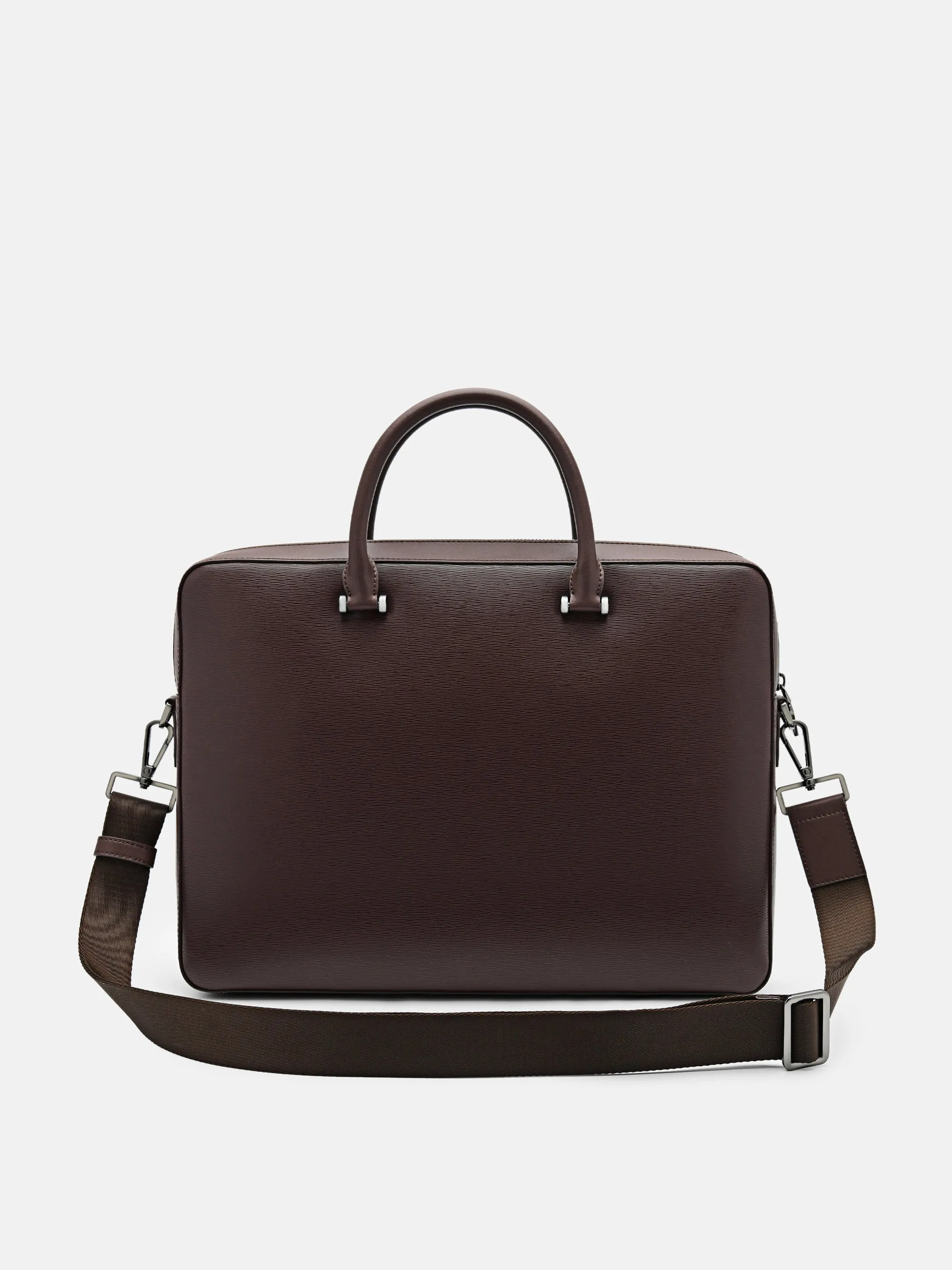 Henry Textured Leather Briefcase