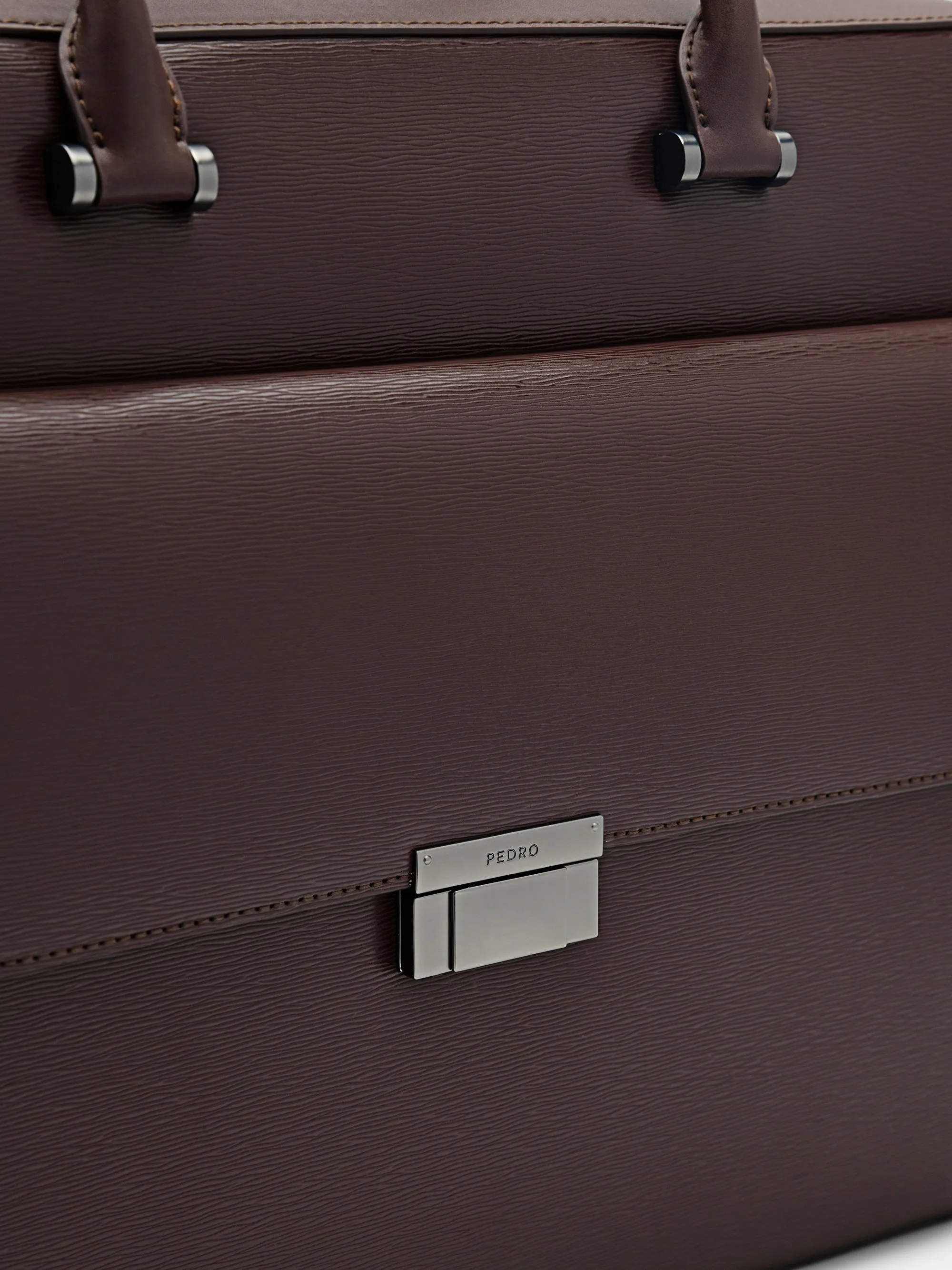 Henry Textured Leather Briefcase