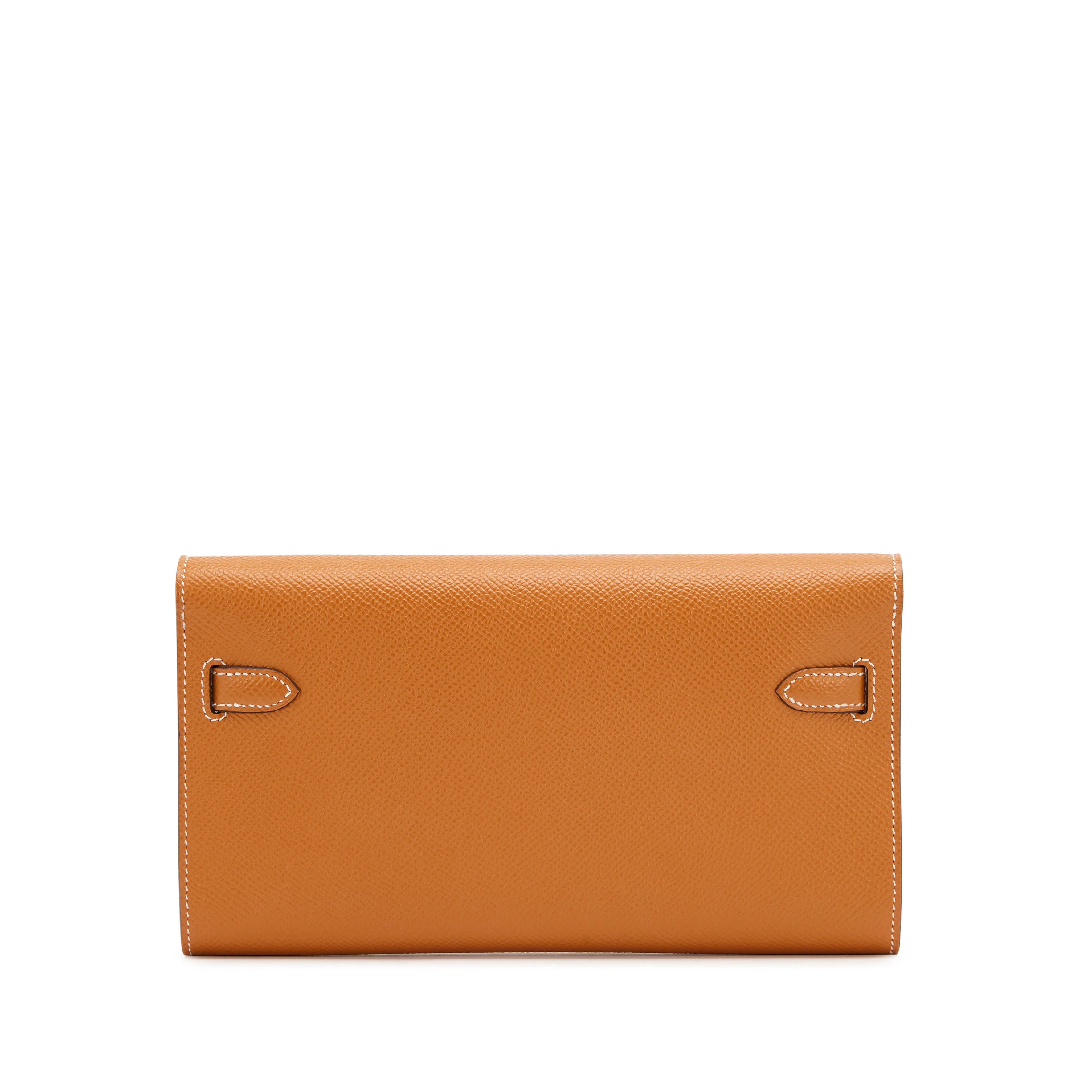 Hermès Caramel Epsom Kelly-To-Go Wallet Gold Hardware, 2023