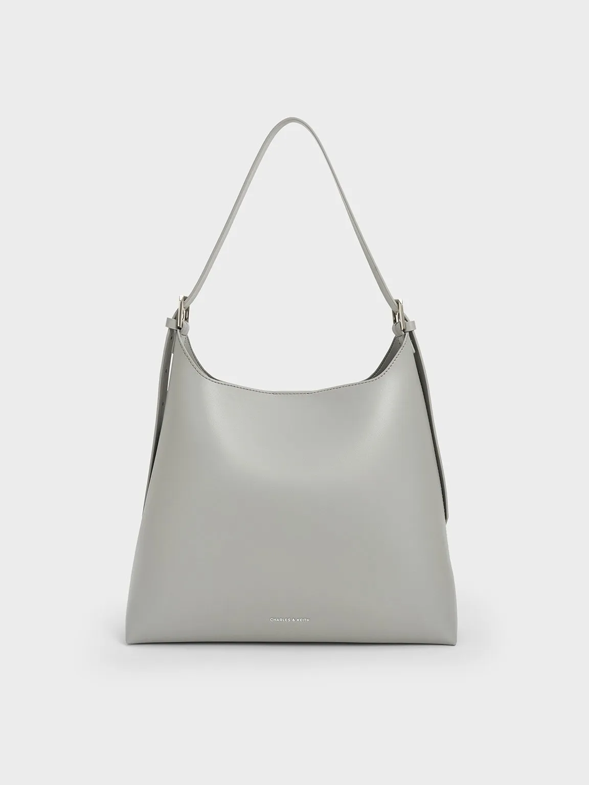 Hertha Trapeze Slouchy Hobo Bag - Grey