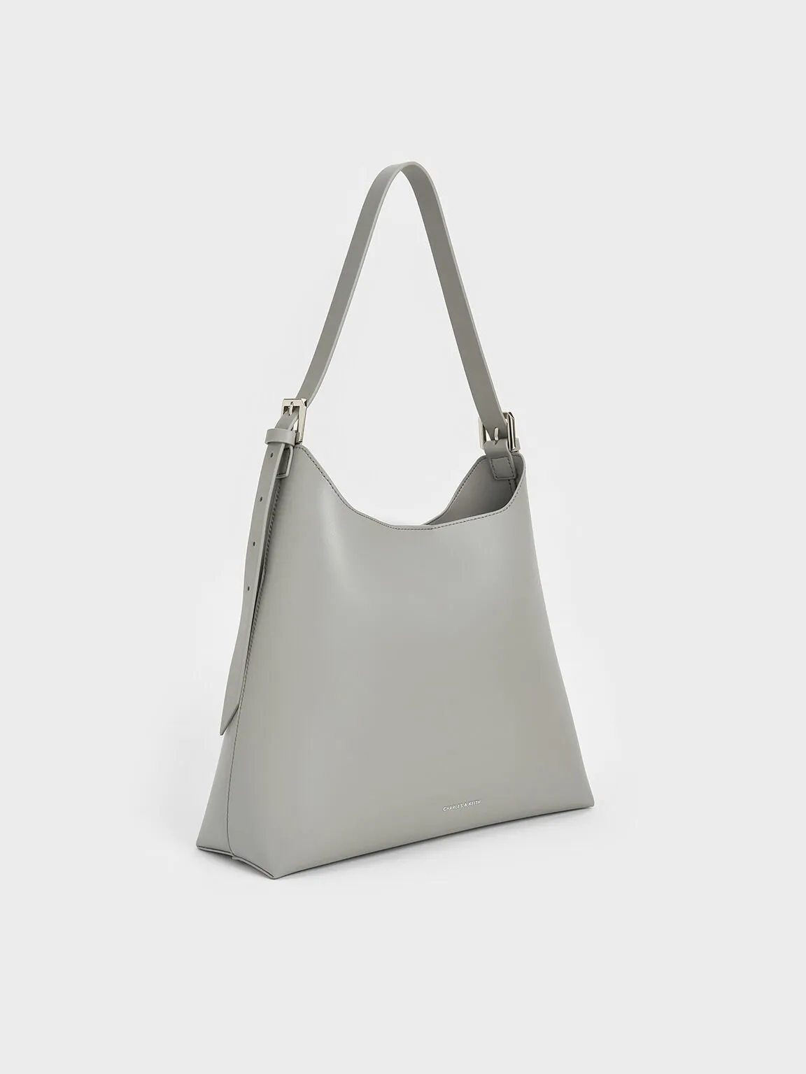 Hertha Trapeze Slouchy Hobo Bag - Grey