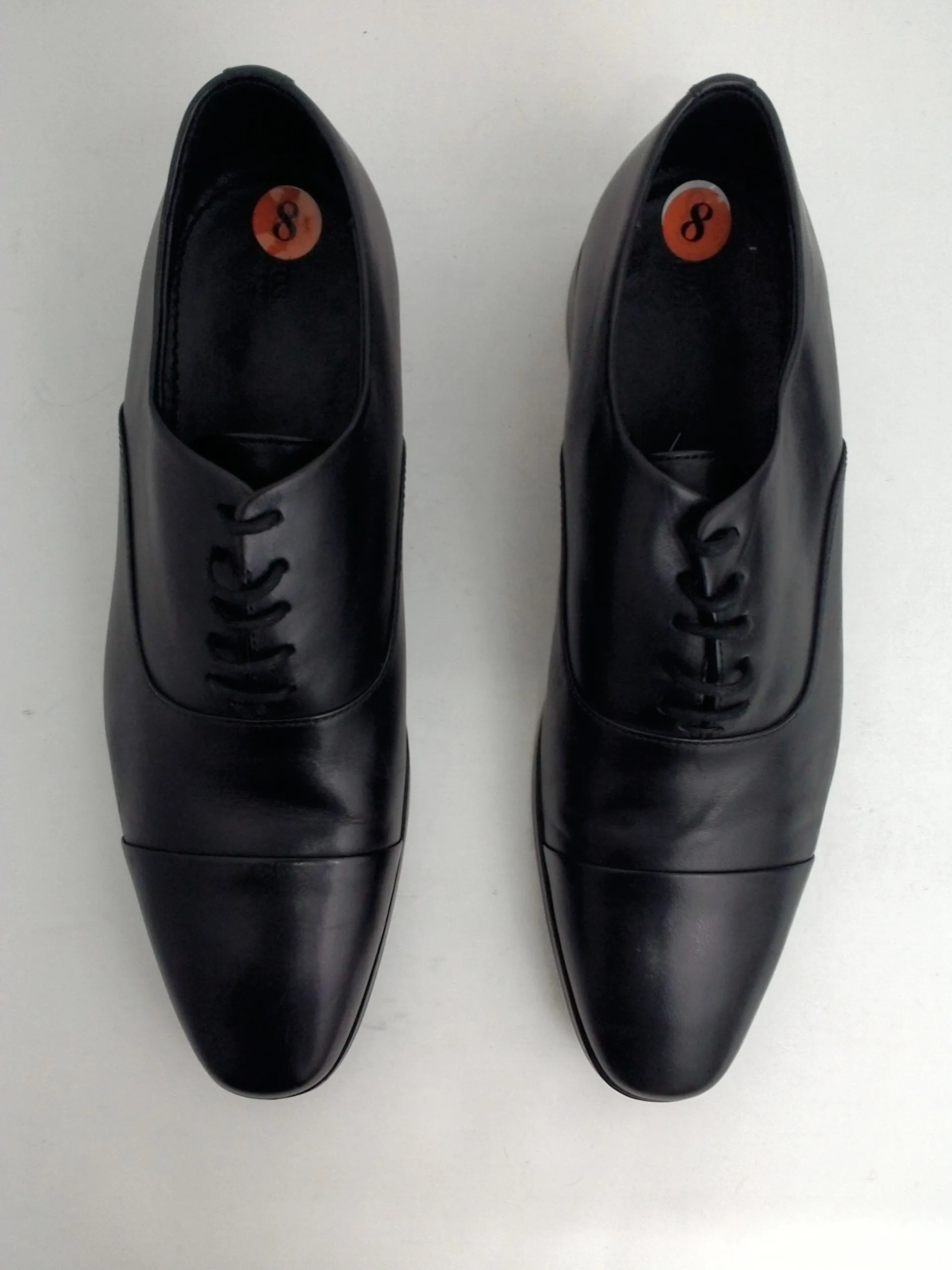 Hugo Boss Men's Oxfords Black, Leather Size 8 M