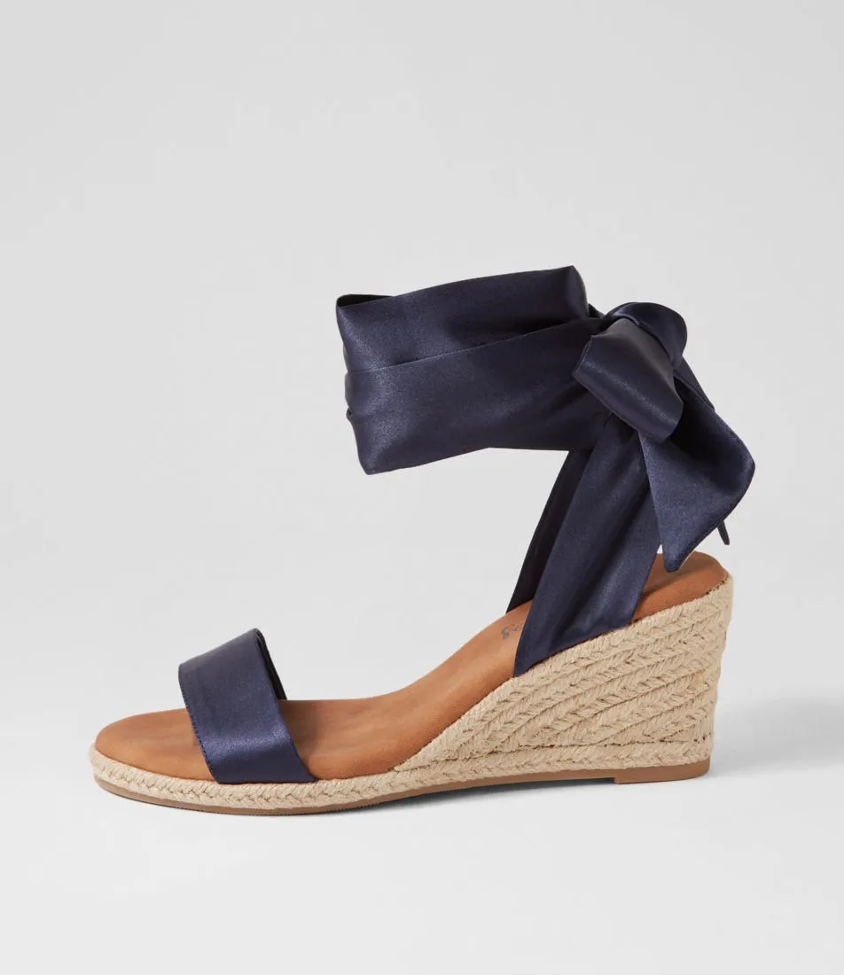 I LOVE BILLY Tinkert Navy Fabric Espadrilles