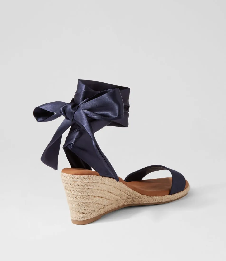 I LOVE BILLY Tinkert Navy Fabric Espadrilles