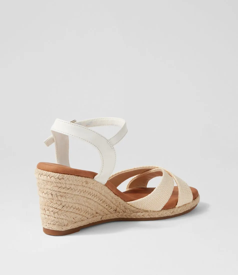 I LOVE BILLY Tomble Natural White Synthetic Raffia Espadrilles