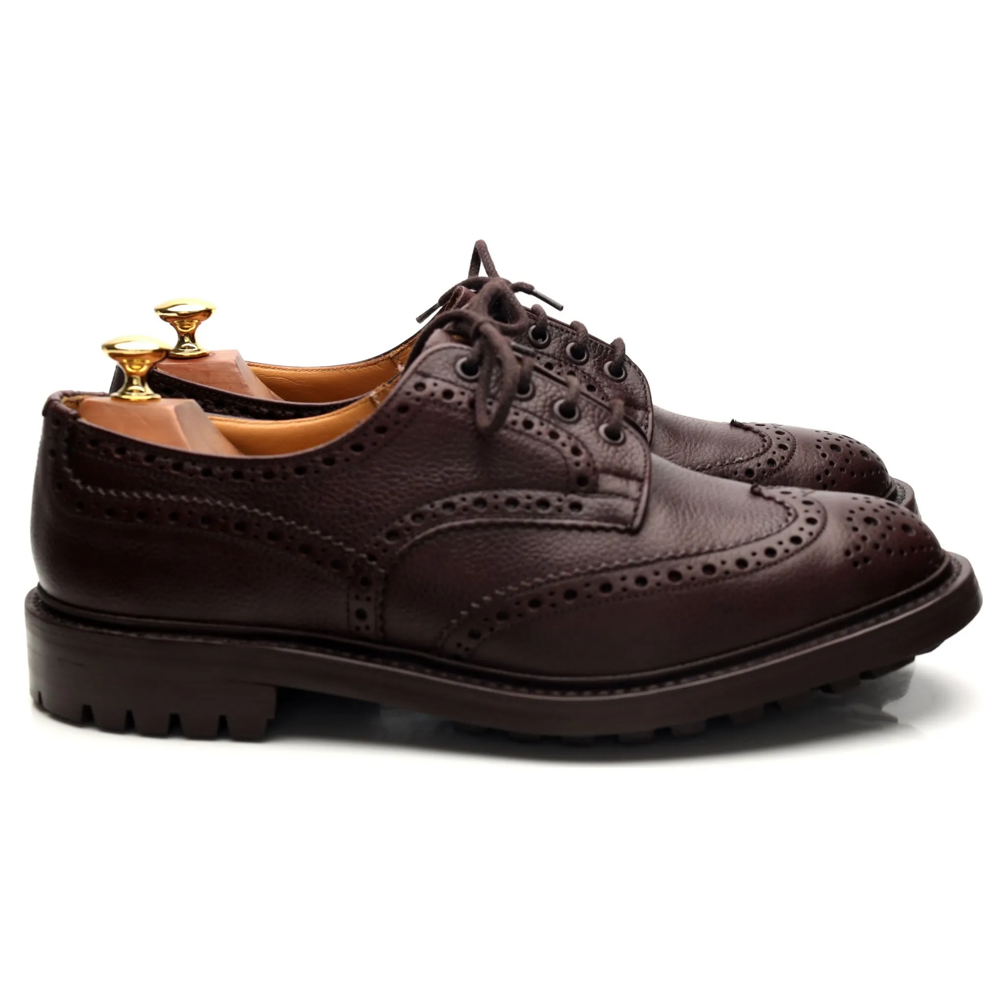 'Ilkley' Burgundy Leather Derby Brogues UK 9.5