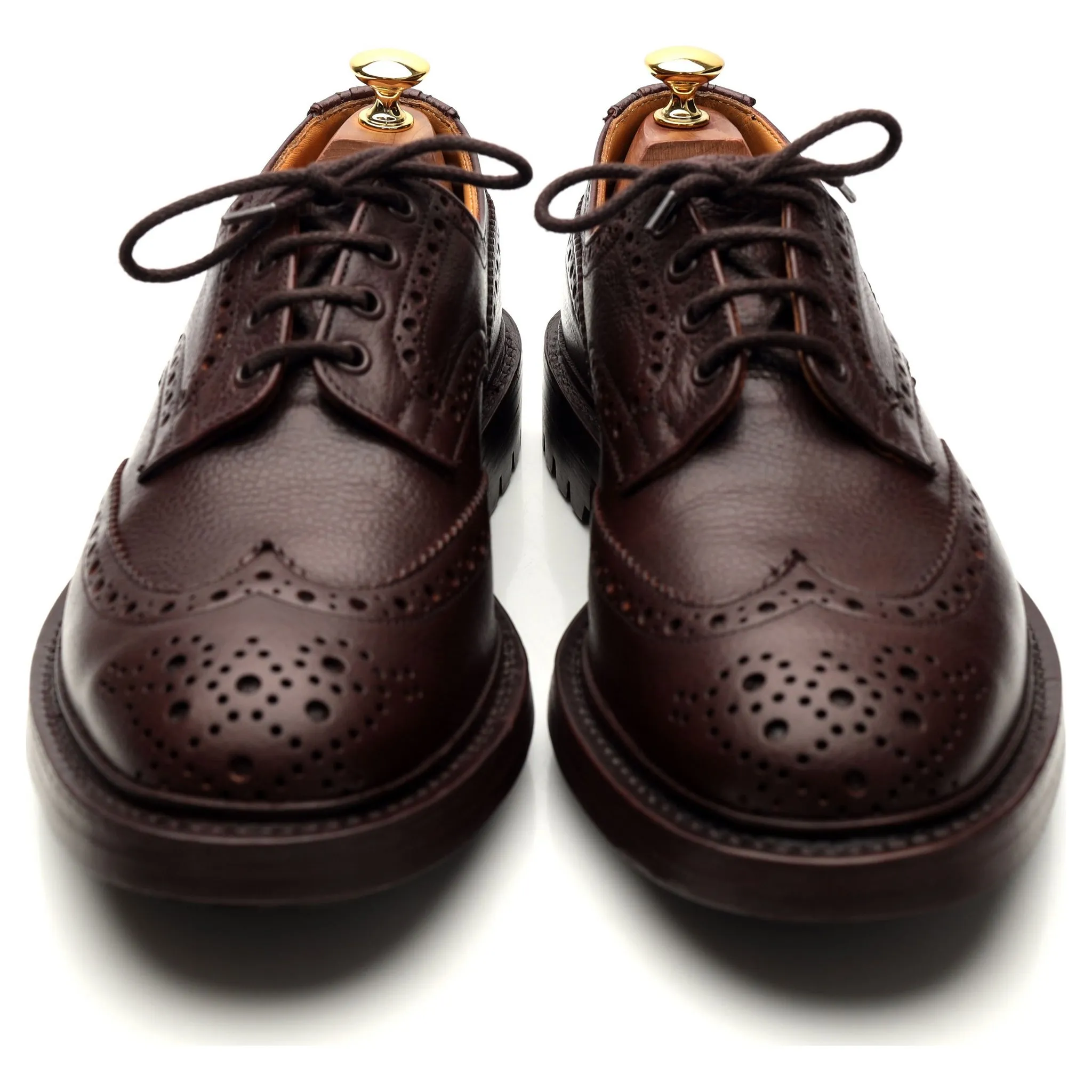 'Ilkley' Burgundy Leather Derby Brogues UK 9.5