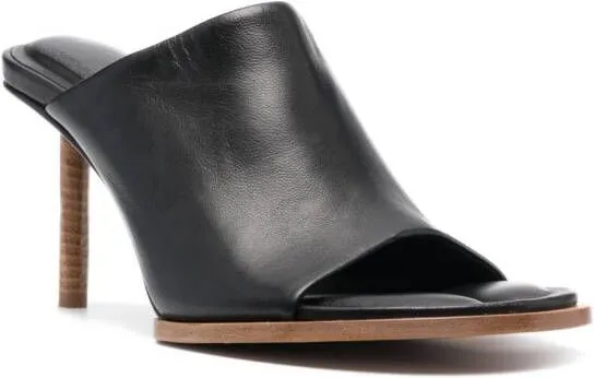 Jacquemus Les Mules Rond Carré leather mules Black