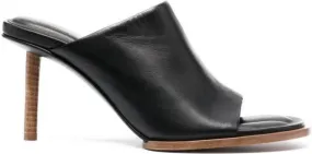 Jacquemus Les Mules Rond Carré leather mules Black