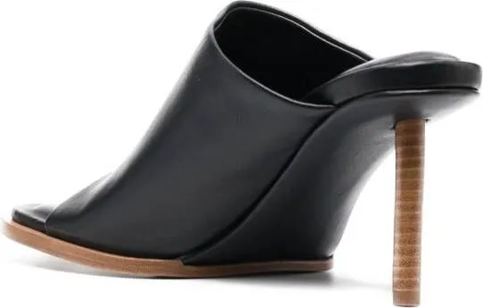 Jacquemus Les Mules Rond Carré leather mules Black