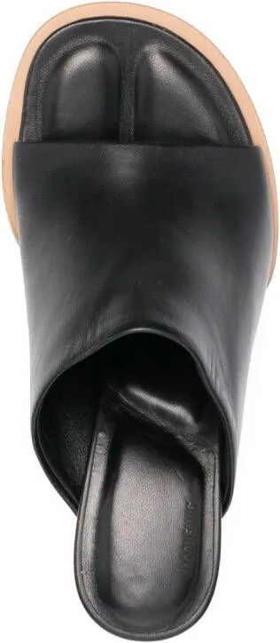 Jacquemus Les Mules Rond Carré leather mules Black