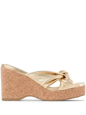 Jimmy Choo 110mm AVENUE wedges - Gold