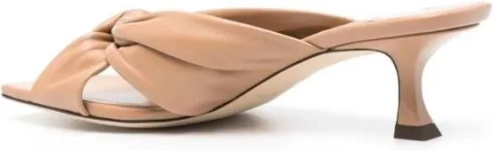 Jimmy Choo Avenue 50mm leather mules Neutrals