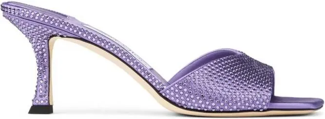 Jimmy Choo Skye 70mm satin mules Purple