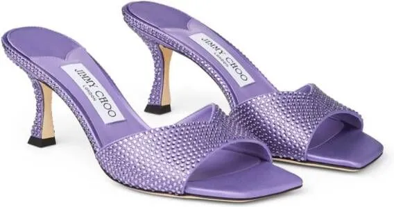 Jimmy Choo Skye 70mm satin mules Purple