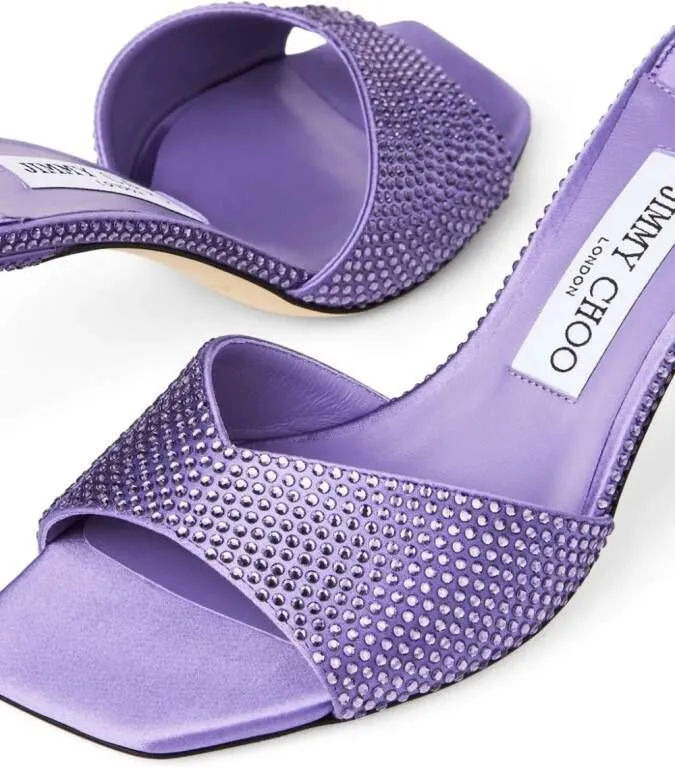 Jimmy Choo Skye 70mm satin mules Purple