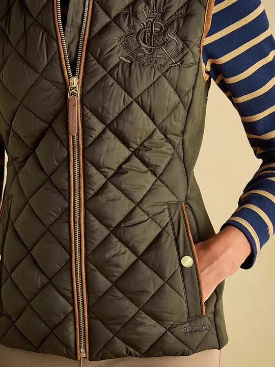 Joules Braemar Luxe Showerproof Diamond Quiled Gilet