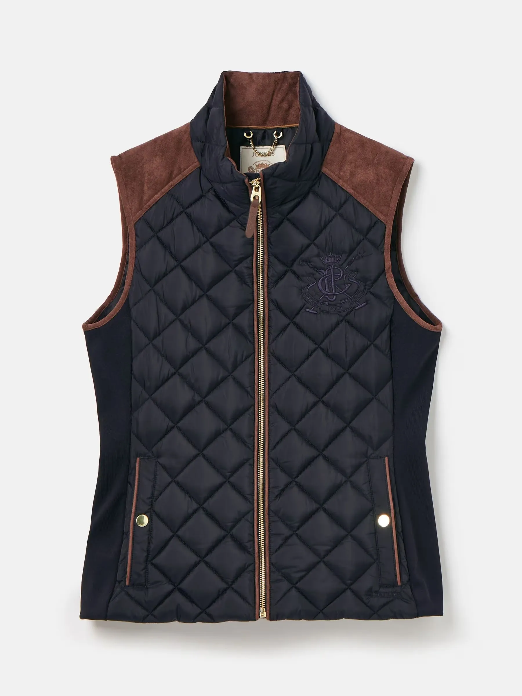 Joules Braemar Luxe Showerproof Diamond Quiled Gilet