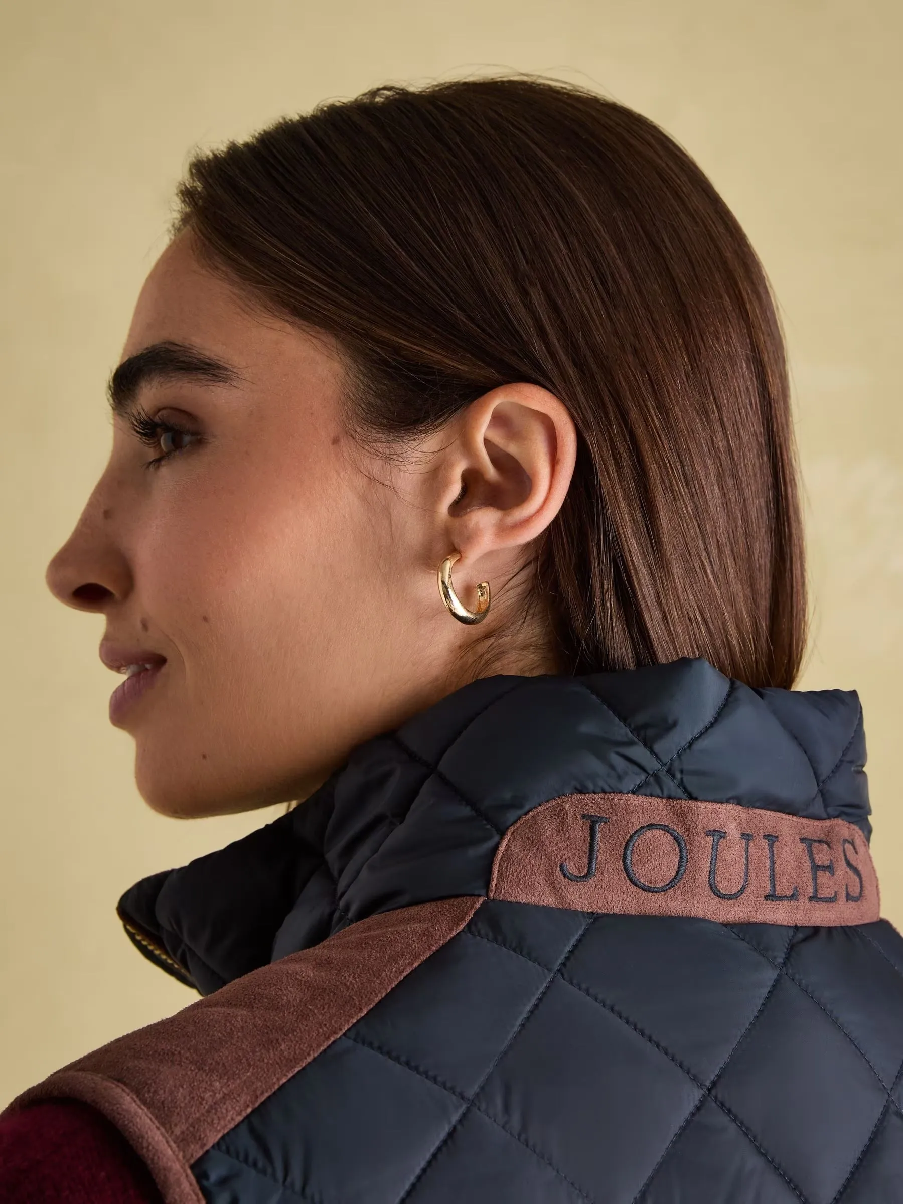 Joules Braemar Luxe Showerproof Diamond Quiled Gilet