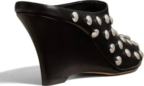 KHAITE The Apollo stud-embellished mules Black